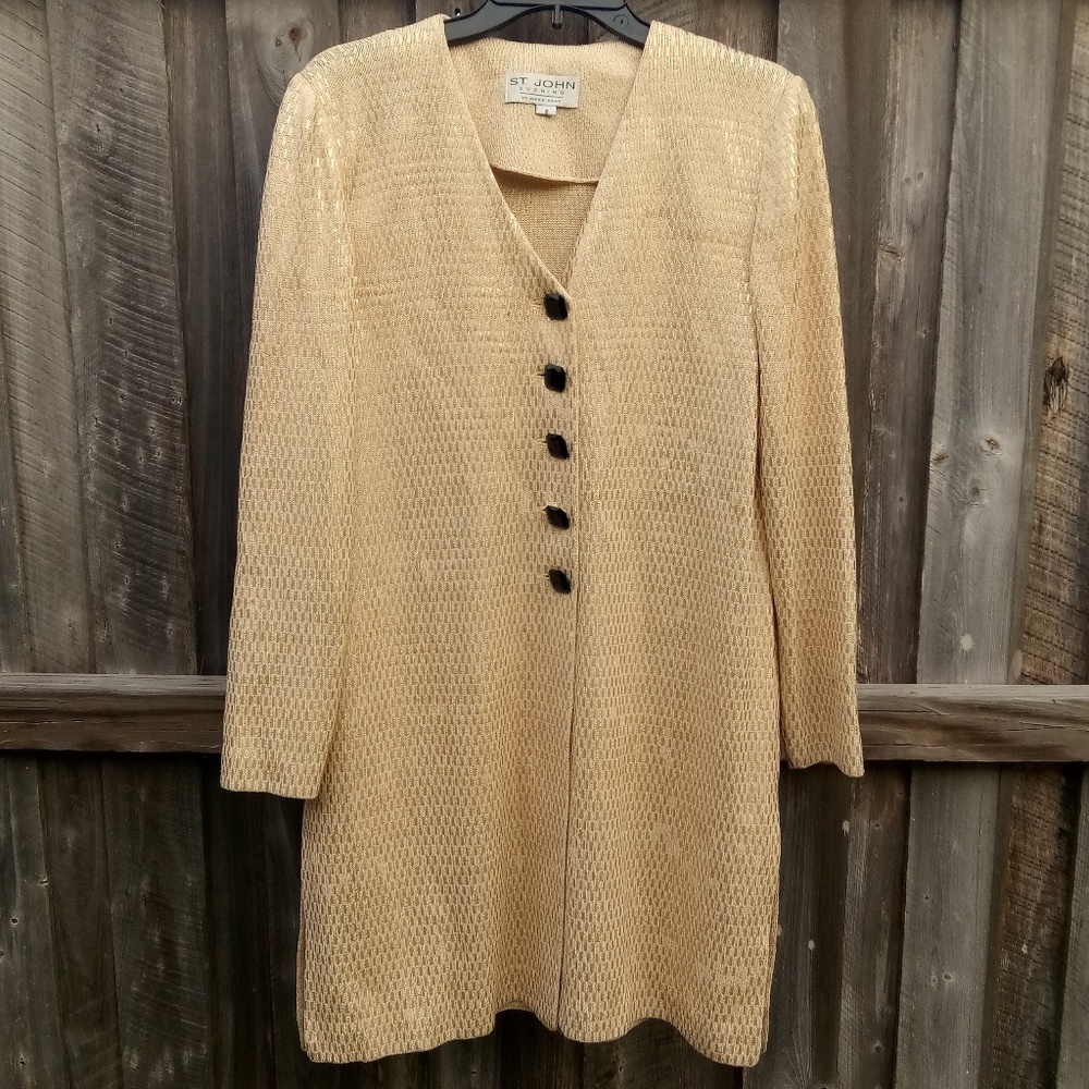 St. John Evening Marie Gray Dress Coat Jacket